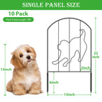 10-Panel Animal Pattern Garden Fence - 10.4FT Decorative Metal Border Edging for Yard & Path