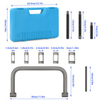 Hollow Valve Spring Compressor, 10pcs Auto Compression C-Clamp Tool Service Kit, Hollow Valve Spring Removal Tool with 5PCS Collet Pusher Adapters, Small Engine Vehicle Equipment