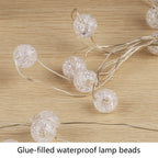 Cracked Crystal Ball Curtain String Lights