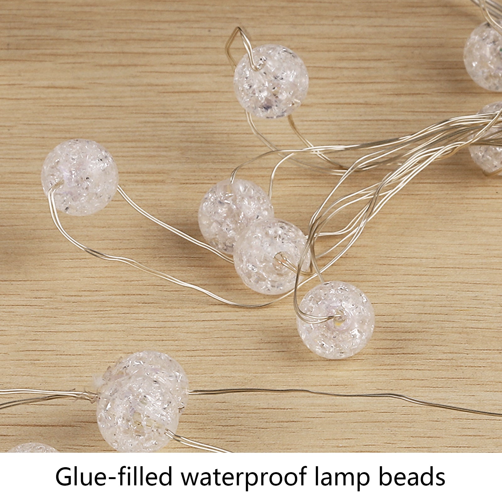 Cracked Crystal Ball Curtain String Lights