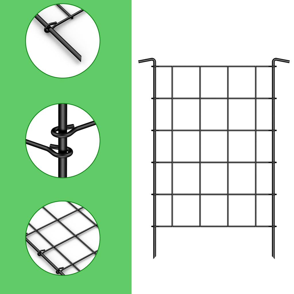 28 pieces garden fence, rust proof metal fence, farmland fence, small animal barrier, animal fence, used for garden decoration, park small animal barrier protection, vegetation protection