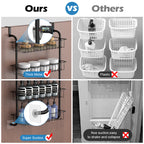 8-Tier Over the Door Pantry Organizer, Heavy-Duty Metal Spice Rack with Adjustable Baskets, Space-Saving Kitchen and Closet Storage Rack,