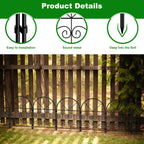 10/30 PCS Decorative Garden Fence, 22in x 10ft/30ft Animal Barrier Fence Rustproof Metal