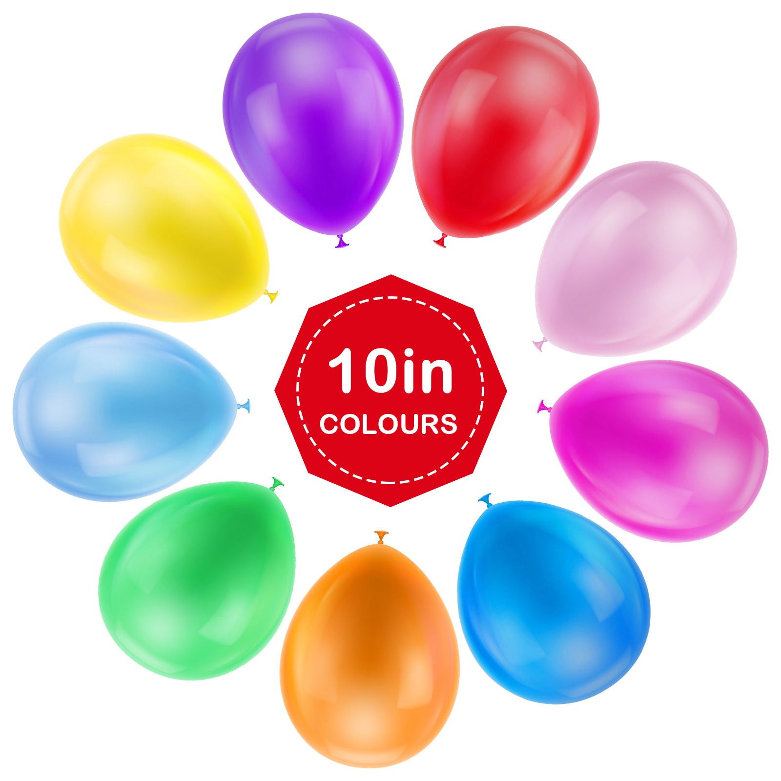 100pcs Colorful Latex Balloon 10 inch Wedding Birthday Bachelorette Party Decor