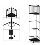 3-Tier Corner Sports Ball Rack - Vertical Storage Organizer for Basketballs, Soccer Balls & Volleyballs,