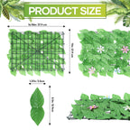 24-Pack 15inch x 11inch Artificial Grass Wall Panels - UV Protected Backdrop Greenery for Balcony & Patio
