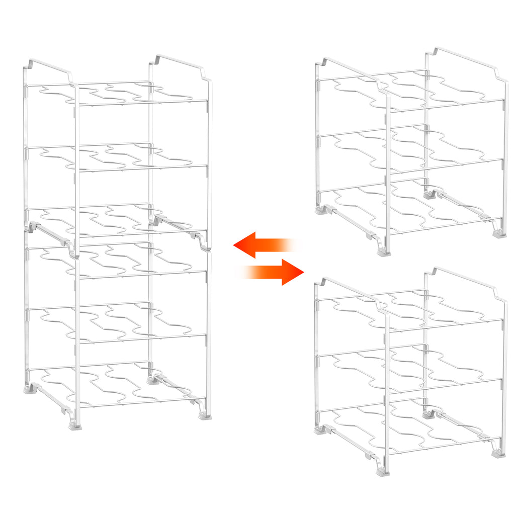 Kitchen Wrap & Foil Organizer Rack (2-Pack) - Stackable Storage Holder for Aluminum Foil and Plastic Wrap