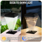 2-Pack Solar Lamp Post Lights, Waterproof Outdoor Solar Pillar Lights for Garden & Yard
