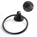 10-Piece Industrial Pipe Bathroom Hardware Set - Matte Black Towel Bar, Towel Ring, and Robe Hooks