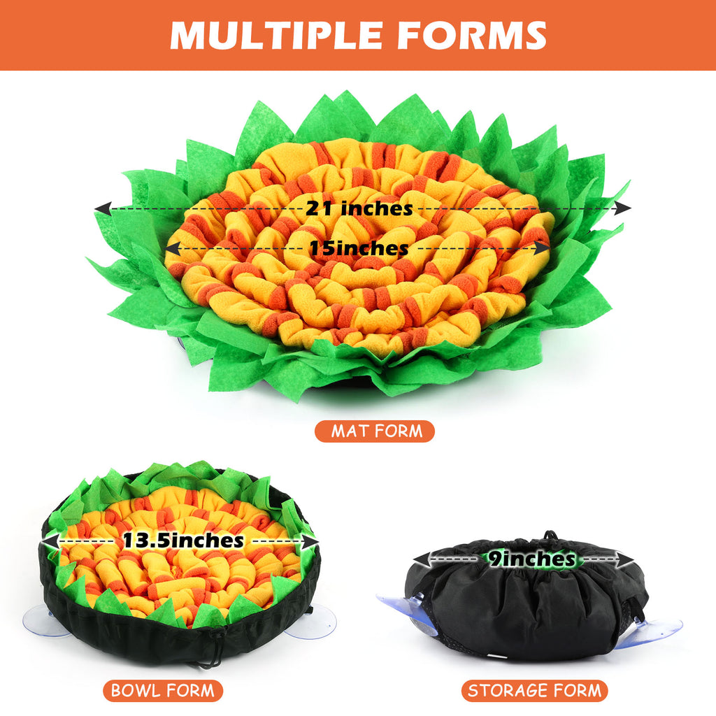 Interactive Canine Enrichment Mat - Stimulates Instinctual Foraging, Slow Feeder Puzzle, and Nosework Training Pad for Small Pets