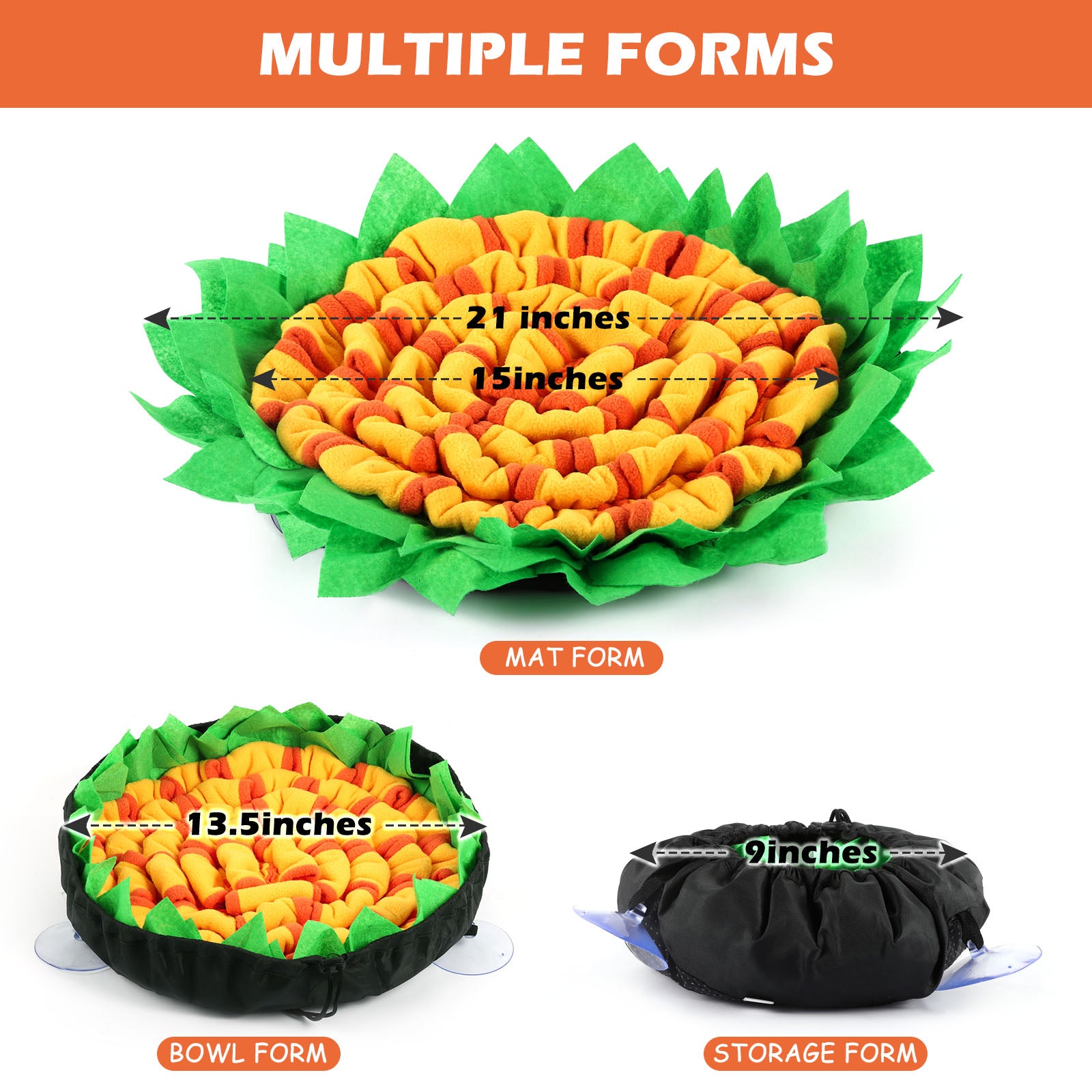 Interactive Canine Enrichment Mat - Stimulates Instinctual Foraging, Slow Feeder Puzzle, and Nosework Training Pad for Small Pets