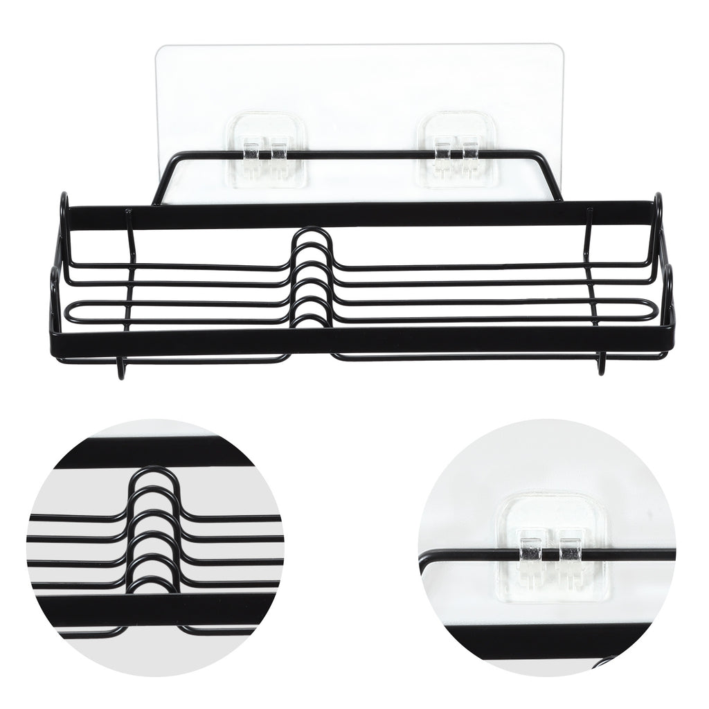 Wall Mounted Metal Soap Dish Holder, Heavy Duty 20LBS Capacity for 2 Soap Sponge, Black Bathroom Kitchen Soap Tray with Easy Installation Rustproof