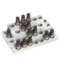 4-Tier Wooden Aromatherapy Organizer: 30-Slot Display Stand for Various Bottle Sizes and Nail Polish, Olive Green
