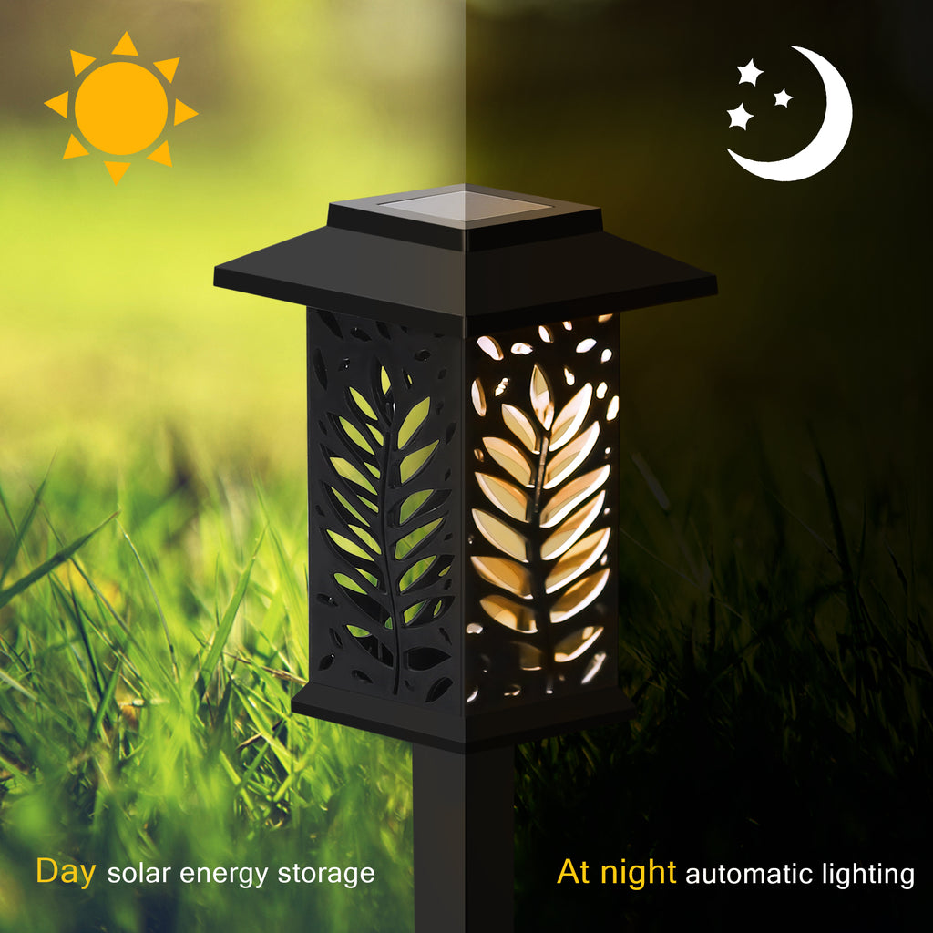 6 Pack Solar Lights Outdoor Bright Solar Pathway Lights Decorative Solar Waterproof Solar Powered Led Landscape Garden Lighting for Path Yard Walkway