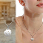 White Plated Happy Face Jewelry Set Featuring Necklace and Earrings, Stylish Summer Gift for Women and Teen Girls