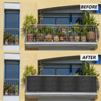 4x25FT Heavy Duty Privacy Fence Screen - 90% Blockage UV-Protection Mesh for Backyard & Balcony
