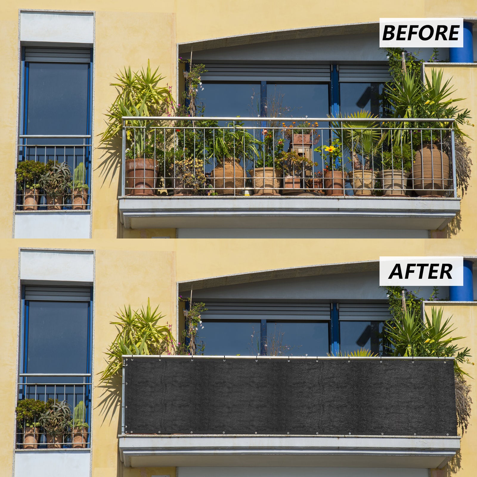 4x25FT Heavy Duty Privacy Fence Screen - 90% Blockage UV-Protection Mesh for Backyard & Balcony