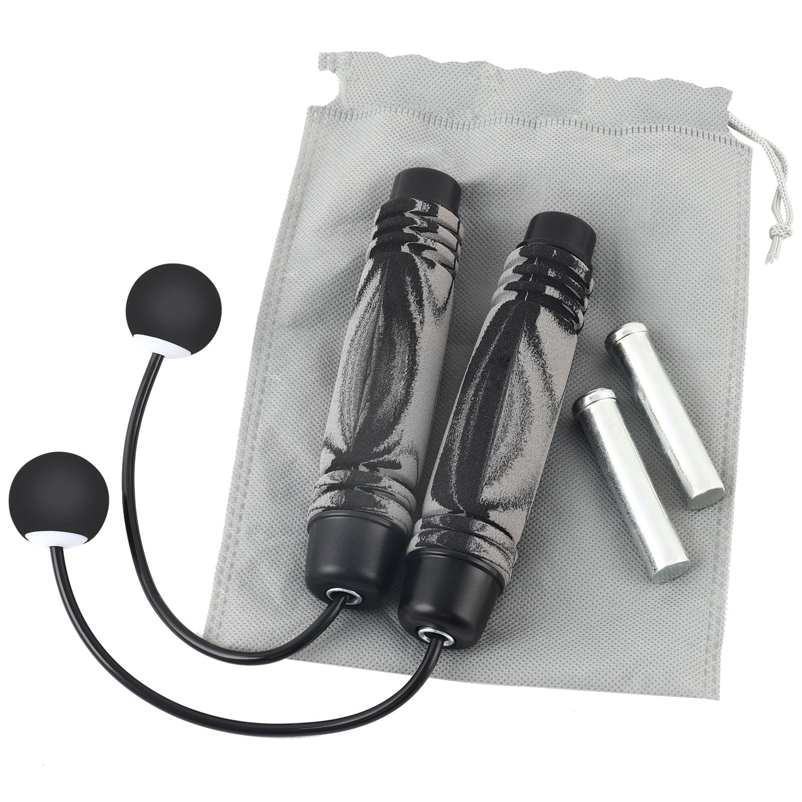 Ropeless Training Jump Rope with Weighted Handles for Fitness and Exercise