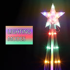 Indoor Artificial Christmas Tree with Multi-Colored Lights and Star Topper