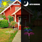 4 Pack Solar Garden Lights Outdoor RGB Solar Pathway Jellyfish Light Xmas Decor