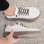 Beige Size 8 Men's Protective Lifestyle Trainers - Water Resistant, Slip-Resistant, and Puncture-Safe Breathable Work and Walking Footwear