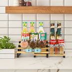 Heavy-Duty Bamboo Step Shelf Organizer | Expandable 3-to-4 Tier Spice Rack for Pantry & Countertop
