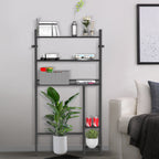 5-Tier Bathroom Over the Toilet Organizer - Tall Storage Rack with Laundry Basket & Side Shelves,
