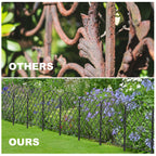 Decorative Lattice Garden Fence - Square Rustproof Metal Wire Fencing - Animal Barrier for Patio & Flower Beds,