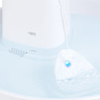1.5L Cat Fountain LED Pet Water Fountain Ultra Quiet Automatic Pet Water Dispenser with Adjustable Water Flow and Activated Carbon Filter for Dogs, Cats, Birds and Small Animals  White