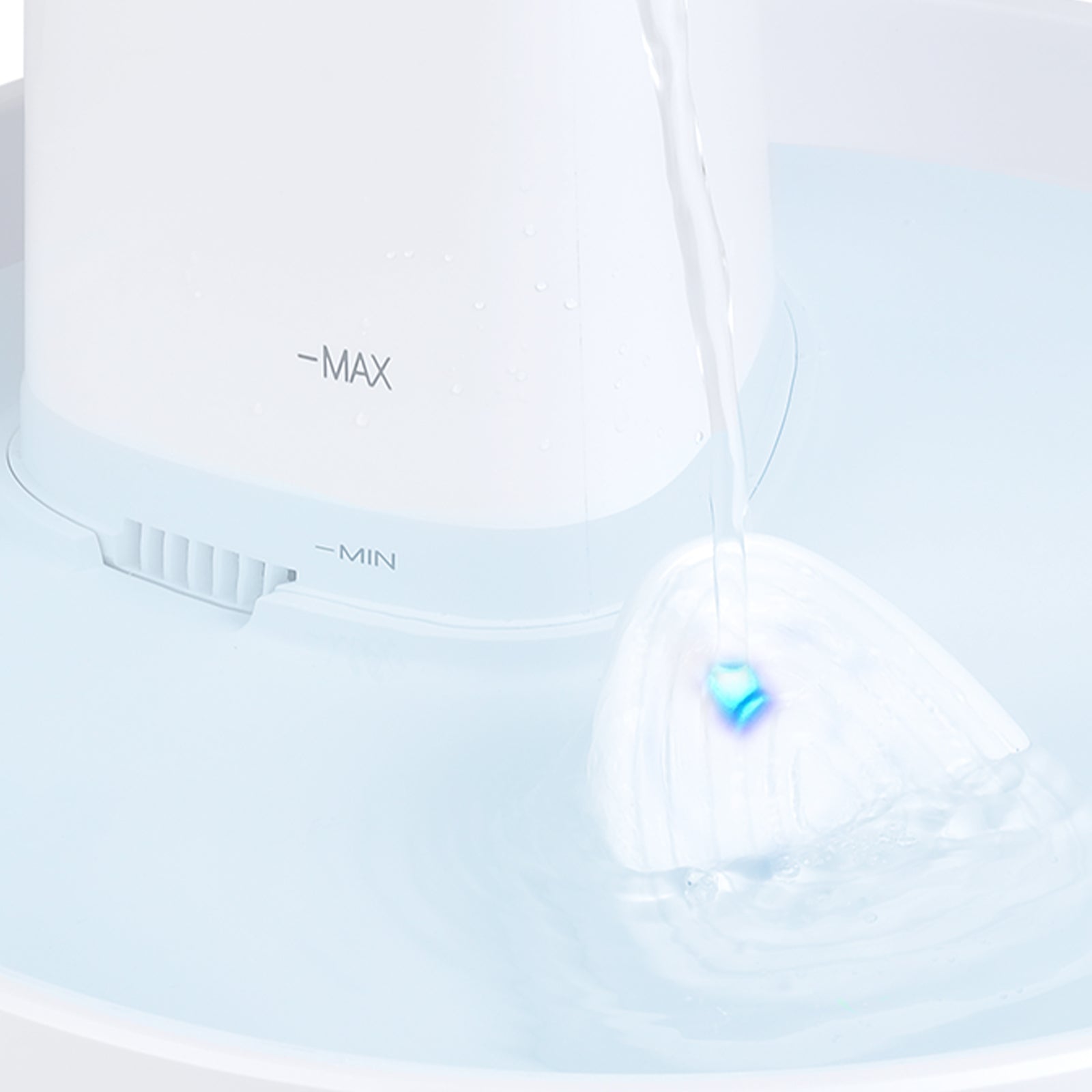 1.5L Cat Fountain LED Pet Water Fountain Ultra Quiet Automatic Pet Water Dispenser with Adjustable Water Flow and Activated Carbon Filter for Dogs, Cats, Birds and Small Animals  White