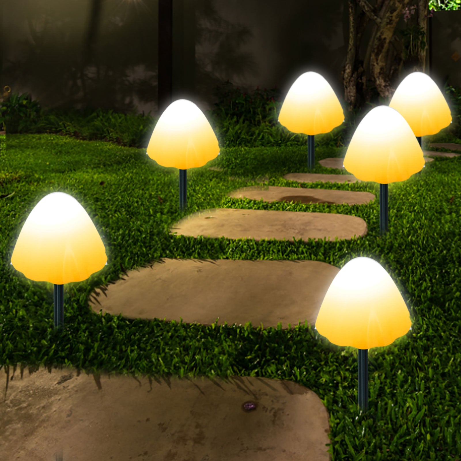 Mini Mushroom LED Solar Power Lights Garden Outdoor Party Decor Lamp Waterproof