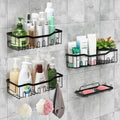 4 Pack Shower Caddy Wall Hung Bathroom Organizer, Sticky Storage Basket, Easy Installation