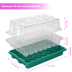 Seed Starter Tray with Grow Light, 2pcs 80 Cells Seedling Tray Kit with Humidity Hood and Drainage Hole, Adjustable Light & Timing, Perfect for Indoor Seed Cultivation