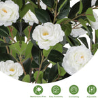 47” Artificial Camellia Tree with White Flowers 2 Pack