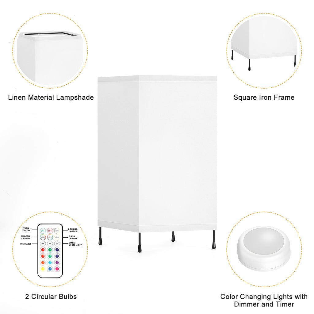 Touch Dimmable Night Light Bedside Lamp， Modern Nightstand Light for Bedroom and Dorm.