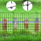 4-Pack Decorative Metal Garden Fence Panels - 30inchx24inch Heavy Duty Flower Bed Barrier & Animal Barrier