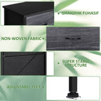 10-Drawer Fabric Storage Dresser - Large Chest of Drawers with Wood Top for Nursery & Entryway