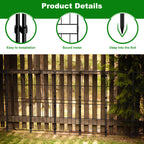 38" (H) x 10ft (L) Tall Decorative Garden Fence - 10-Panel Rustproof Metal Border Animal Barrier for Dogs, Heavy-Duty No-Dig Outdoor Fencing