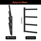 4-Pack Heavy-Duty Wall Mount Lumber Storage Rack - 4-Level Adjustable Steel Wood Organizer for Garage & Workshop