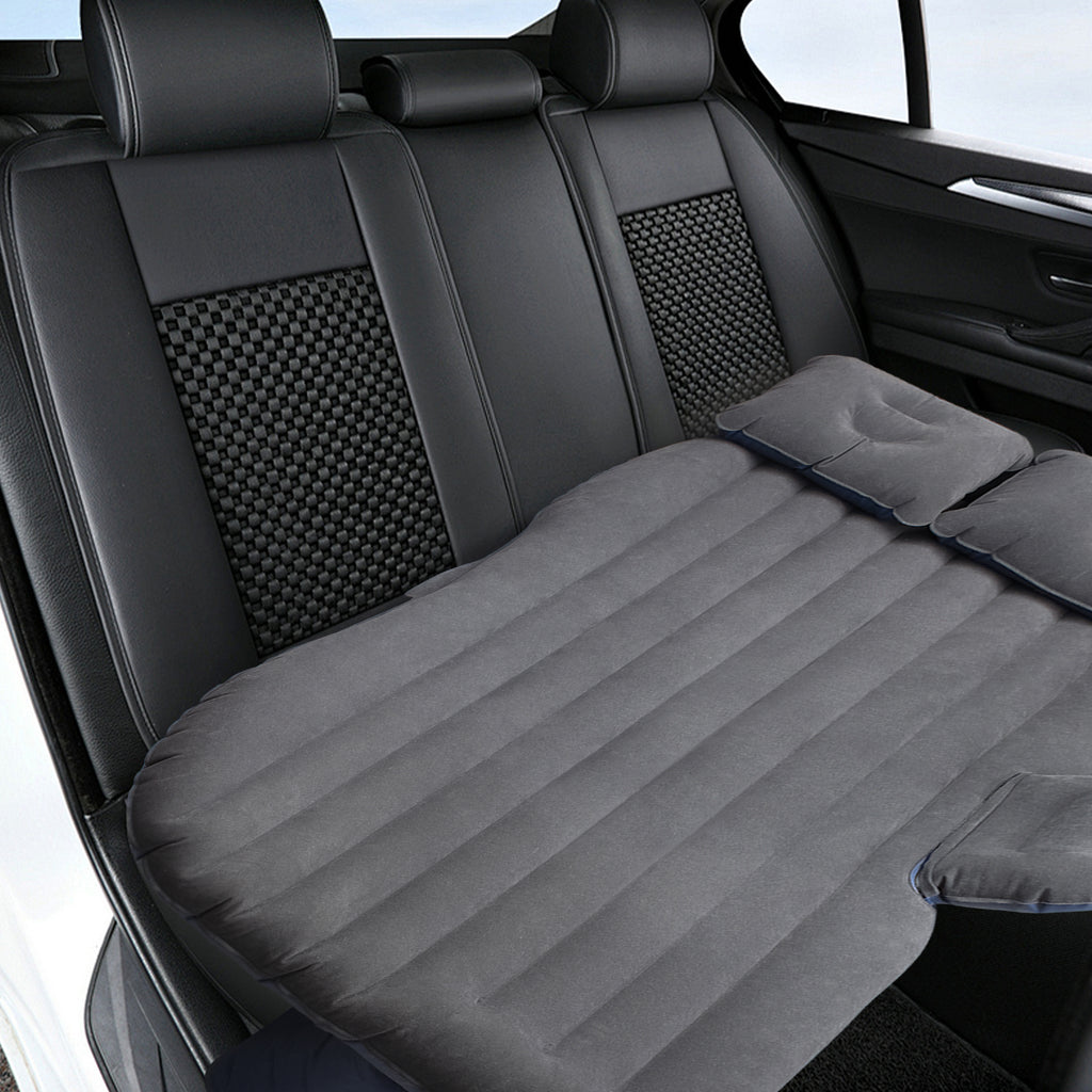 Inflatable Car Air Mattress - Portable Camping Bed for Back Seat - Universal SUV Travel Bed with 2 Pillows & Foot Pier Support