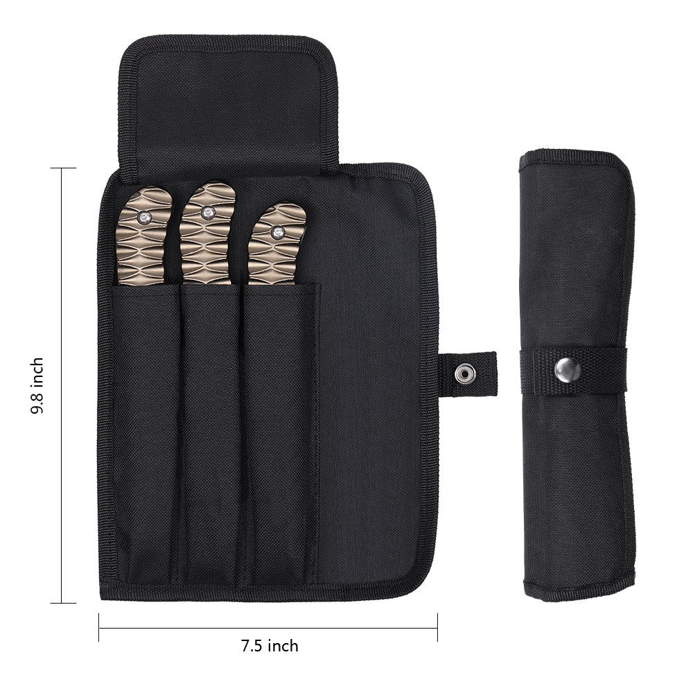 3-Piece Fixed Blade Outdoor Knife Set with Sheath - Professional Stainless Steel Knives for Camping, Hunting, and Survival