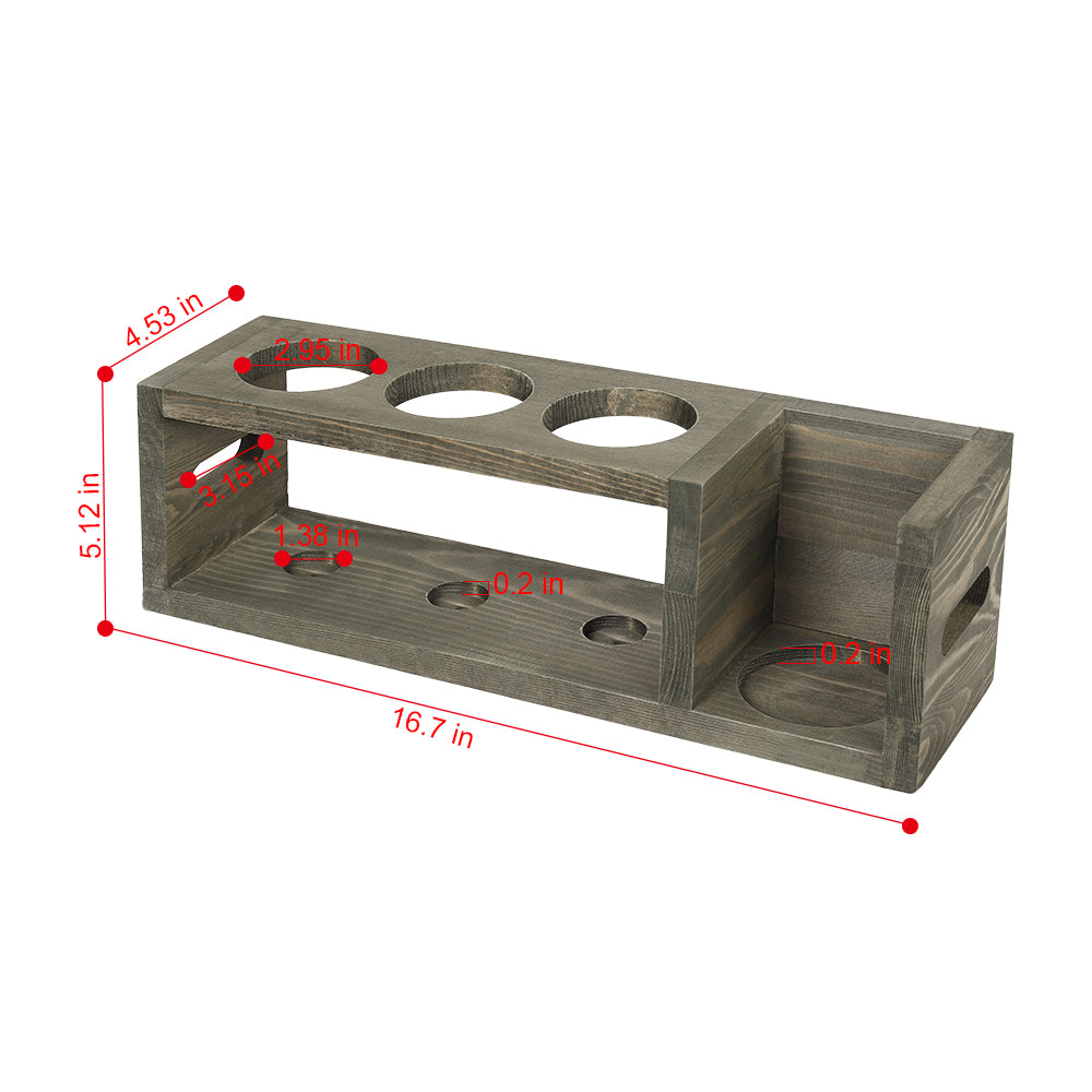 Countertop Wine Rack, Tabletop Wine Bottle Holder for 4 Bottles, Freestanding Wine Rack Compact Storage for Wine Cellar Bar Cabinet Kitchen Dining Room