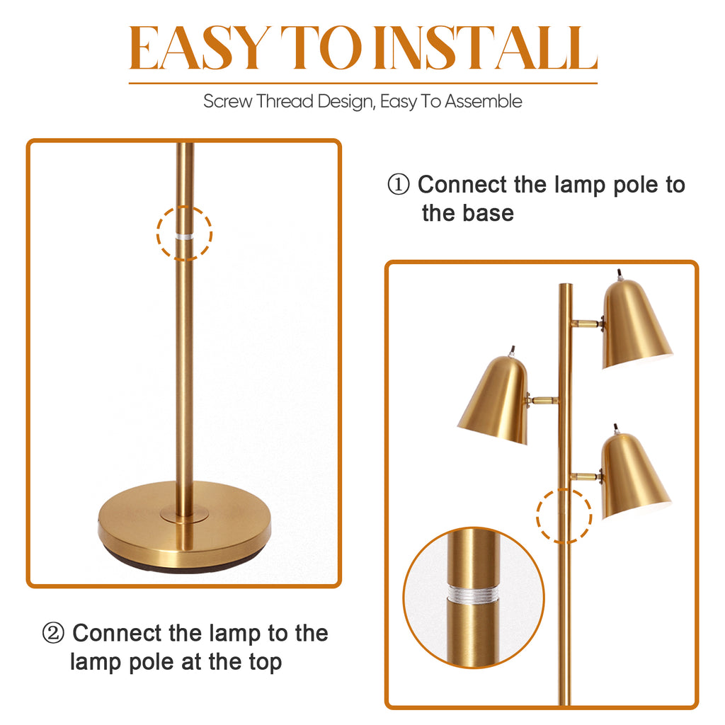 Tree Floor Lamp Standing Tall Pole Lamps for Living Room Bedroom Office Decors