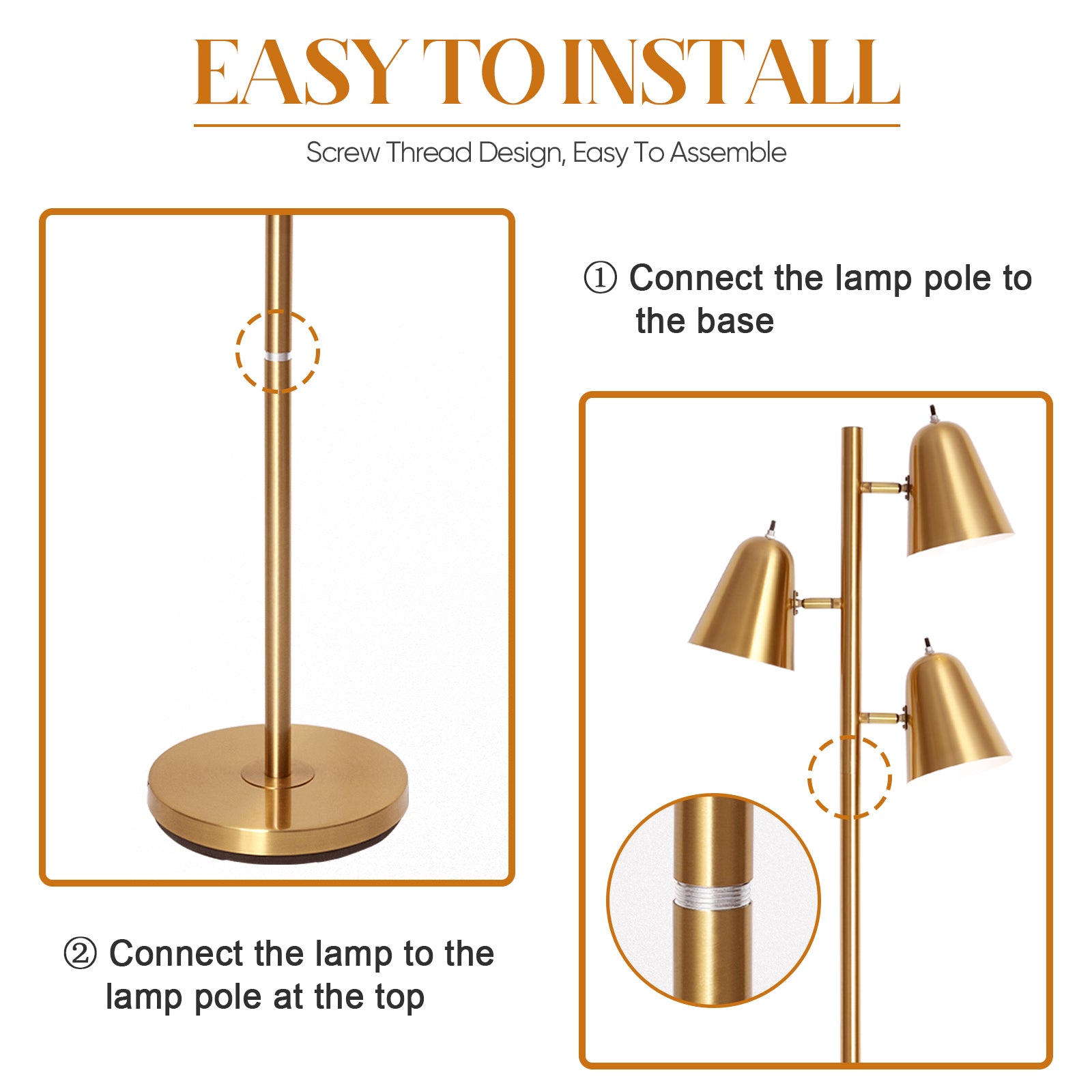 Tree Floor Lamp Standing Tall Pole Lamps for Living Room Bedroom Office Decors