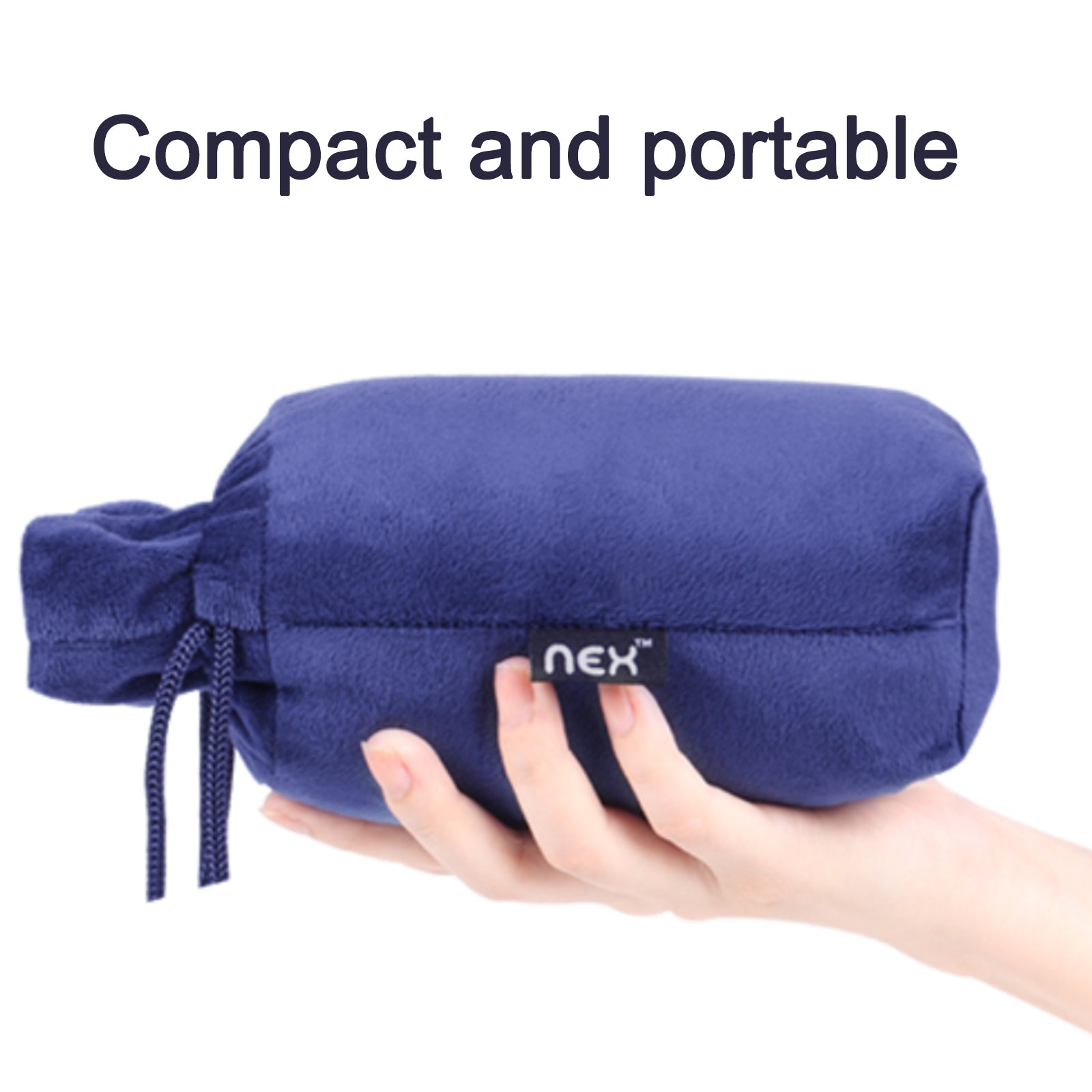 Ultralight Inflatable Camping Pillow - Ergonomic Neck Support with Washable Soft Cover - Compact Travel Pillow for Backpacking & Hiking