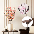 2-Pack LED Simulated Plum Blossom Branch Lights, Battery Operated Floral Lamp, Pink Artificial Flower Night Light for Home, Wedding & Holiday Decor