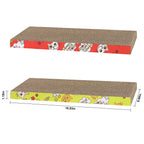 2-Pack Reversible Cat Scratcher Cardboard, Durable Corrugated Scratching Pad & Lounge for Cats