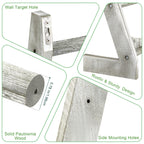 3-Tier Wall Hanging Towel Ladder Farmhouse Whitewashed Mini Hand Towel Rack