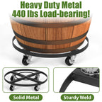 2-Pack Heavy Duty Metal Plant Caddy with 360Â¡Ã£ Wheels