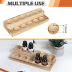Two-layer Essential Oil Storage Rack, Essential Oil and Nail Polish Display Rack, Compatible with 5/10/15/20ml Bottles, Wooden Essential Oil Rack, Essential Oil Storage Rack, Brown